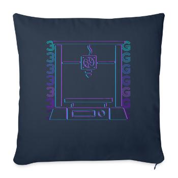 3D Printing 3D Printer Retro Gift - Sofa pillowcase 17,3'' x 17,3'' (45 x 45 cm) - navy - Front