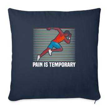 Running Marathon Runner Running - Housse de coussin décorative 45 x 45 cm - bleu marine - Devant
