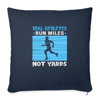 Running Marathon Runner Running - Housse de coussin décorative 45 x 45 cm - bleu marine - Devant