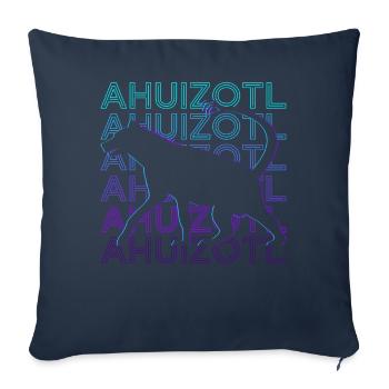 Ahuizotl Aztec Mythology Maya Retro Cadeau - Housse de coussin décorative 45 x 45 cm - bleu marine - Devant