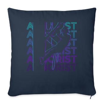 Arboriste Arboriste Rétro Cadeau - Housse de coussin décorative 45 x 45 cm - bleu marine - Devant