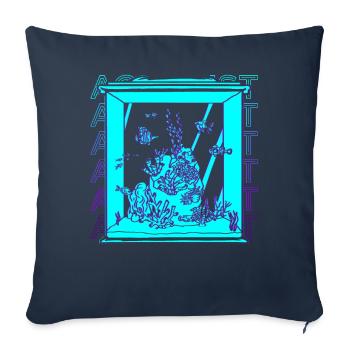 Aquarist Fish Keeper Fish Keeping Fish Aquarium G - Housse de coussin décorative 45 x 45 cm - bleu marine - Devant