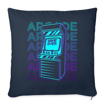 Jeux d’arcade Gamer Retro Gift - Housse de coussin décorative 45 x 45 cm - bleu marine - Devant
