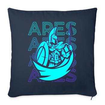 Ares Greek God War Retro Gift - Sofa pillowcase 17,3'' x 17,3'' (45 x 45 cm) - navy - Front
