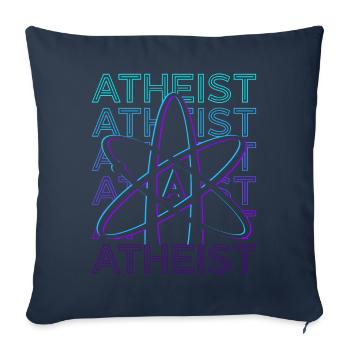 Atheist Atheism Anti-Religion Science Atomw - Sofa pillowcase 17,3'' x 17,3'' (45 x 45 cm) - navy - Front
