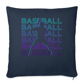 Baseball Player Retro Gift - Sofa pillowcase 17,3'' x 17,3'' (45 x 45 cm) - navy - Front