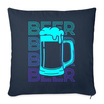 Bier Retro Geschenk - Sofakissenbezug 45 x 45 cm - Navy - Vorne