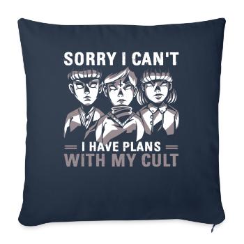 Lustiges Kult-Okkult-Geschenk - Sofakissenbezug 45 x 45 cm - Navy - Vorne