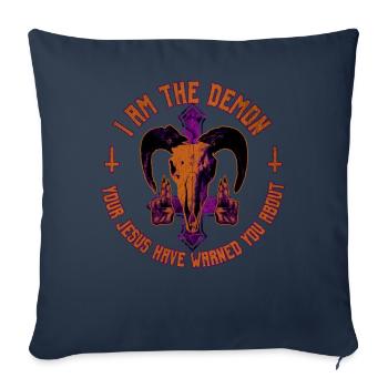 Baphomet Cadeau - Housse de coussin décorative 45 x 45 cm - bleu marine - Devant