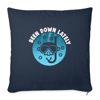 Instructeur de conception de plongée sous-marine Snorkeling - Housse de coussin décorative 45 x 45 cm - bleu marine - Devant