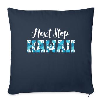 Next Stop Hawaii Beach Vacation Surfer - Sofa pillowcase 17,3'' x 17,3'' (45 x 45 cm) - navy - Front