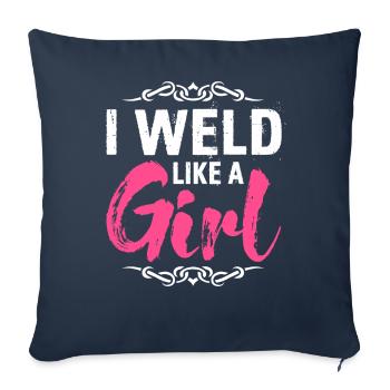 Funny Welder Welder Gift - Sofa pillowcase 17,3'' x 17,3'' (45 x 45 cm) - navy - Front
