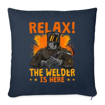 Funny Welder Welder Welder Gift - Sofa pillowcase 17,3'' x 17,3'' (45 x 45 cm) - navy - Front