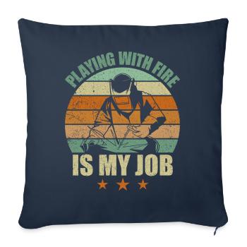Funny Welder Welding Retro Gift - Sofa pillowcase 17,3'' x 17,3'' (45 x 45 cm) - navy - Front