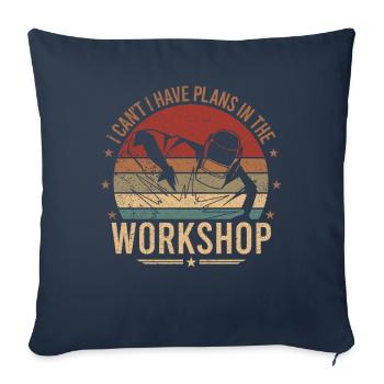 Funny Welder Welding Retro Gift - Sofa pillowcase 17,3'' x 17,3'' (45 x 45 cm) - navy - Front