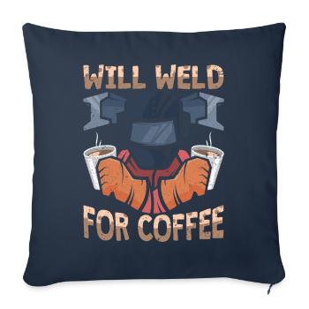 Funny Welder Coffee Welder Gift - Sofa pillowcase 17,3'' x 17,3'' (45 x 45 cm) - navy - Front