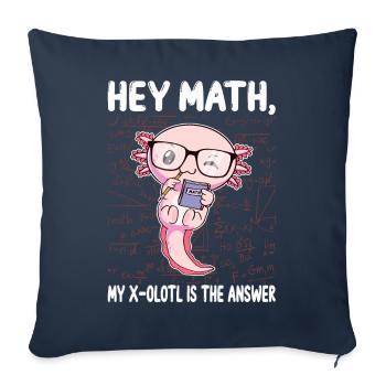 Drôle Math Axolotl Math Cadeau - Housse de coussin décorative 45 x 45 cm - bleu marine - Devant