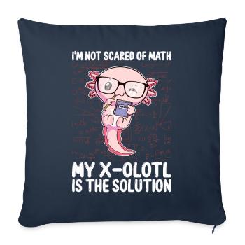 Drôles Mathématiques Kawaii Axolotl Mathématiques Gesch - Housse de coussin décorative 45 x 45 cm - bleu marine - Devant