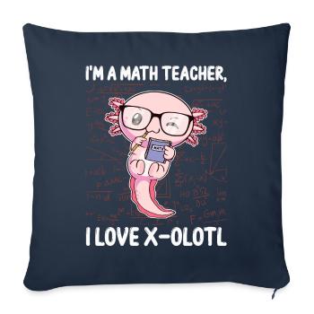 Funny Math Kawaii Axolotl Gift - Sofa pillowcase 17,3'' x 17,3'' (45 x 45 cm) - navy - Front