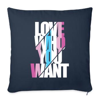 Cadeau Femboy - Housse de coussin décorative 45 x 45 cm - bleu marine - Devant