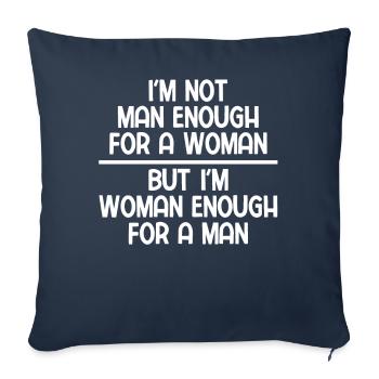 Drôle de cadeau Femboy - Housse de coussin décorative 45 x 45 cm - bleu marine - Devant