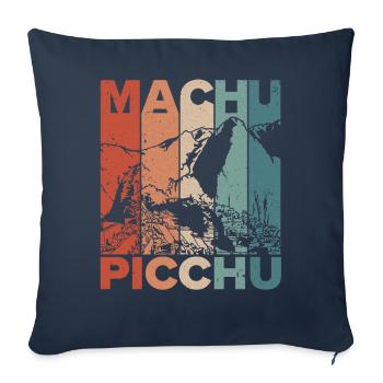 Machu Picchu Peru Inca Retro Vintage Gift - Sofa pillowcase 17,3'' x 17,3'' (45 x 45 cm) - navy - Front