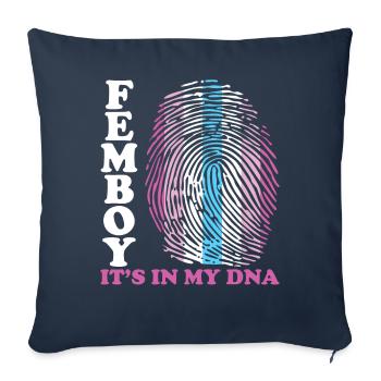 Drôle de cadeau De drapeau Femboy - Housse de coussin décorative 45 x 45 cm - bleu marine - Devant