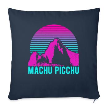 Machu Picchu Peru Inca Retro Vintage Gift - Sofa pillowcase 17,3'' x 17,3'' (45 x 45 cm) - navy - Front