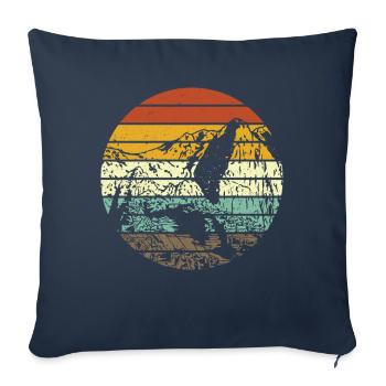 Machu Picchu Peru Inca Retro Vintage Gift - Sofa pillowcase 17,3'' x 17,3'' (45 x 45 cm) - navy - Front