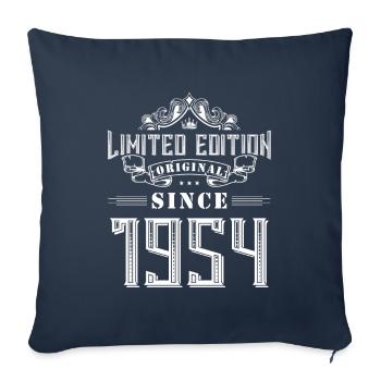 Édition limitée 1954 - Housse de coussin décorative 45 x 45 cm - bleu marine - Devant