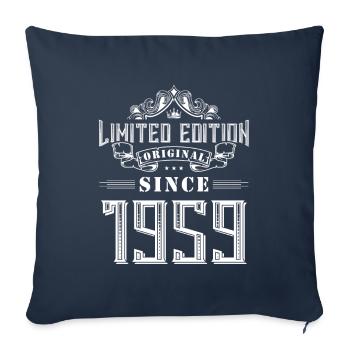 Édition limitée 1959 - Housse de coussin décorative 45 x 45 cm - bleu marine - Devant