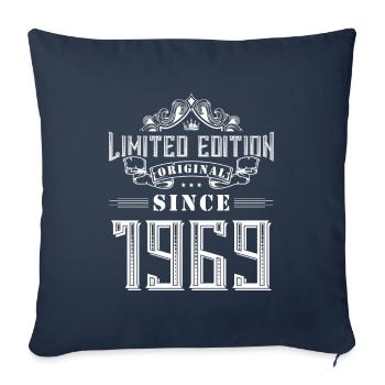 Édition limitée 1969 - Housse de coussin décorative 45 x 45 cm - bleu marine - Devant