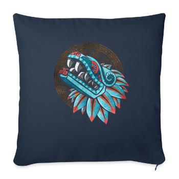 Quetzalcoatl Aztecs Feathered Snake Maya Inca - Sofa pillowcase 17,3'' x 17,3'' (45 x 45 cm) - navy - Front