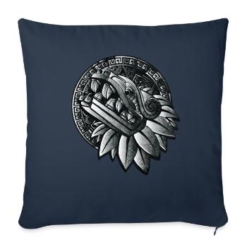 Quetzalcoatl Aztecs Feathered Snake Maya Inca - Sofa pillowcase 17,3'' x 17,3'' (45 x 45 cm) - navy - Front