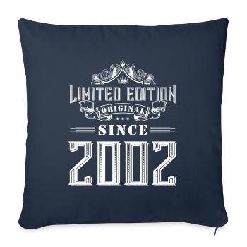Édition limitée 2002 - Housse de coussin décorative 45 x 45 cm - bleu marine - Devant
