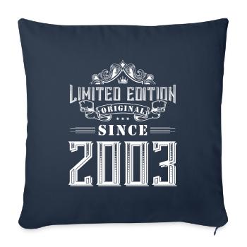 Édition limitée 2003 - Housse de coussin décorative 45 x 45 cm - bleu marine - Devant