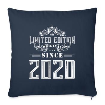 Édition limitée 2020 - Housse de coussin décorative 45 x 45 cm - bleu marine - Devant