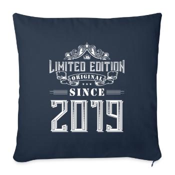 Édition limitée 2019 - Housse de coussin décorative 45 x 45 cm - bleu marine - Devant