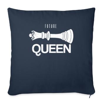 Future Queen Chess Checkers Chess Piece - Sofa pillowcase 17,3'' x 17,3'' (45 x 45 cm) - navy - Front