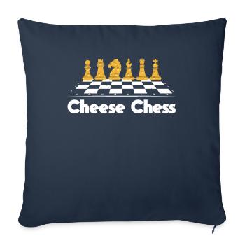 Cheese Chess Chewy Chessboard Pieces Gift - Sofa pillowcase 17,3'' x 17,3'' (45 x 45 cm) - navy - Front