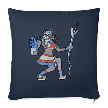 Tlaloc Aztekischer Regengott Aztekischer Gott Nahu - Sofakissenbezug 45 x 45 cm - Navy - Vorne
