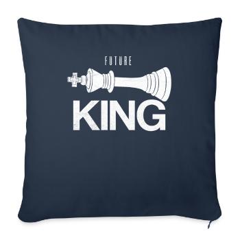 Future King Chess Gentlemen Chess Piece - Sofa pillowcase 17,3'' x 17,3'' (45 x 45 cm) - navy - Front