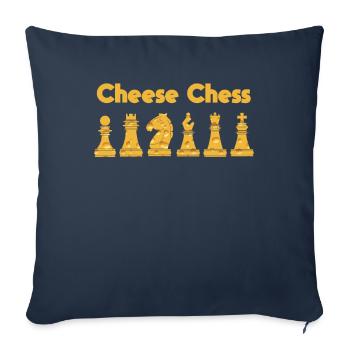 Cheese Chess Chewy Chessboard Pieces Gift - Sofa pillowcase 17,3'' x 17,3'' (45 x 45 cm) - navy - Front