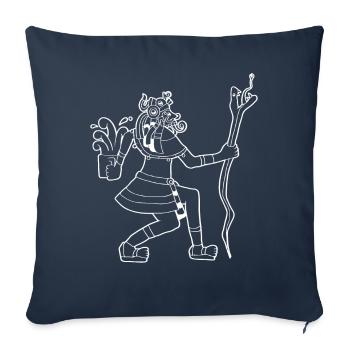 Tlaloc Aztekischer Regengott Aztekischer Gott Nahu - Sofakissenbezug 45 x 45 cm - Navy - Vorne