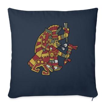 Chalchiuhtlicue Aztec water goddess Maya Inca - Sofa pillowcase 17,3'' x 17,3'' (45 x 45 cm) - navy - Front