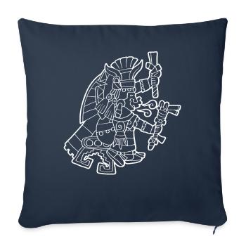 Chalchiuhtlicue Aztec water goddess Maya Inca - Sofa pillowcase 17,3'' x 17,3'' (45 x 45 cm) - navy - Front
