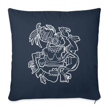 Coyolxauhqui Aztec Goddess Moon Goddess Maya Inca - Sofa pillowcase 17,3'' x 17,3'' (45 x 45 cm) - navy - Front