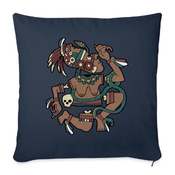 Coyolxauhqui Aztec Goddess Moon Goddess Maya Inca - Sofa pillowcase 17,3'' x 17,3'' (45 x 45 cm) - navy - Front