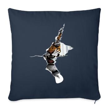 Tiger Roar Big Cat - Sofa pillowcase 17,3'' x 17,3'' (45 x 45 cm) - navy - Front