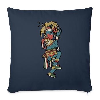 Huehueteotl Aztec God Xiuhtecuhtli Aztec - Sofa pillowcase 17,3'' x 17,3'' (45 x 45 cm) - navy - Front